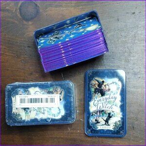 New in Tin Box Everyday Witch 78 Card Tarot Deck with Purple Gilded Edges
